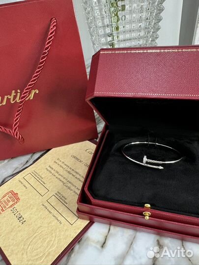 Браслет cartier гвоздь белое золото бриллианты