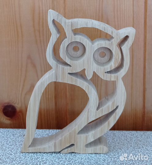 Декоративные фигуры из дерева:Кошка Сова Единорог