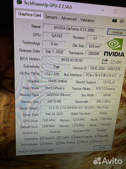 Видеокарта Palit RTX 3090 24G Gamerock