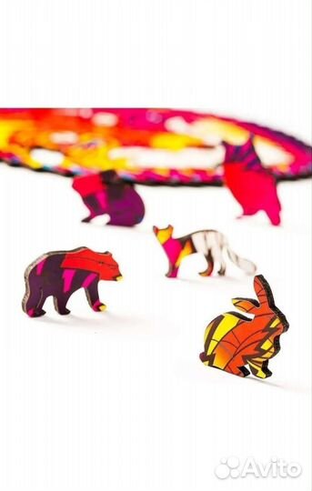 Деревянные пазлы фигурные