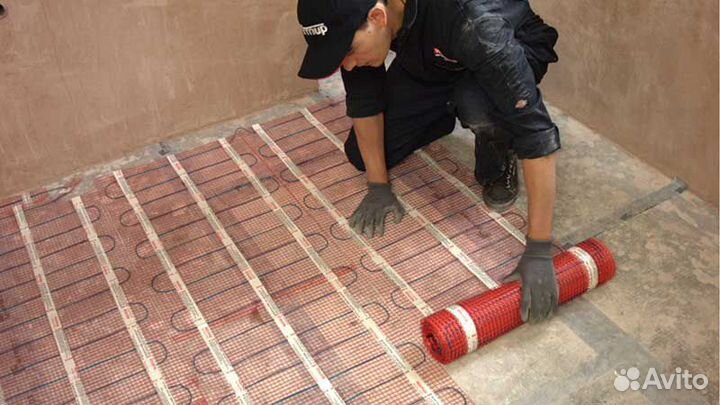 Монтаж электрического теплого пола с гарнтией