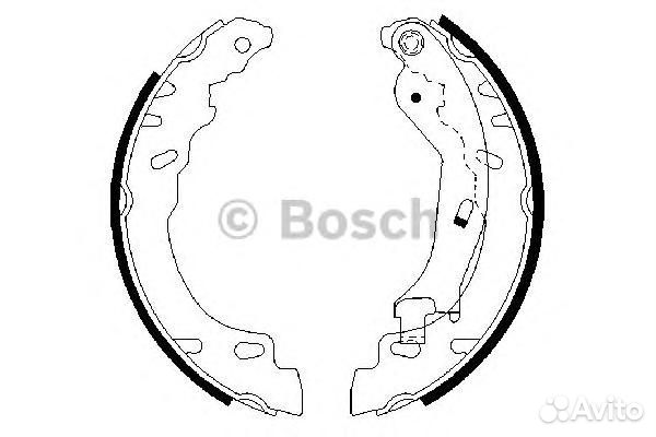 Колодки тормозные барабанные зад 09864877