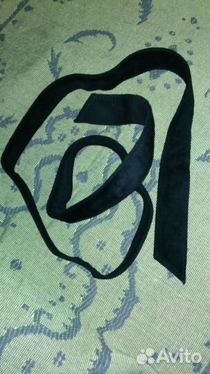 Пояс замшевый черный