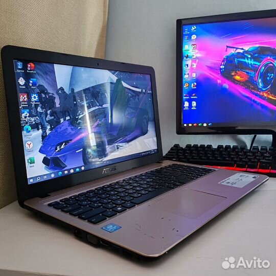 Ноутбук asus SSD 4ядерный 4GB
