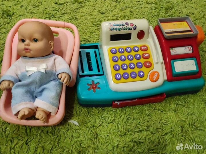 Касса детский магазин и пупс