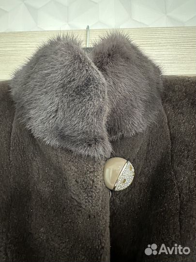 Шуба женская натуральная из стриженной нутрии40 42