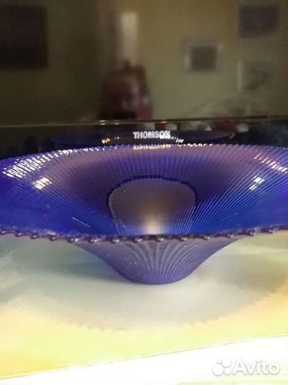 Набор посуды из синего стекла. Новый