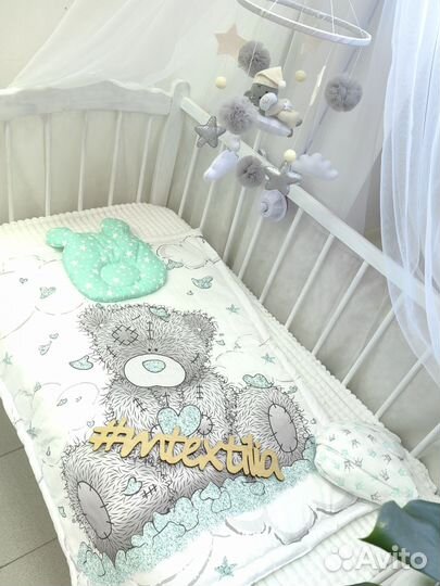 Бортики одеяло простынь подушка