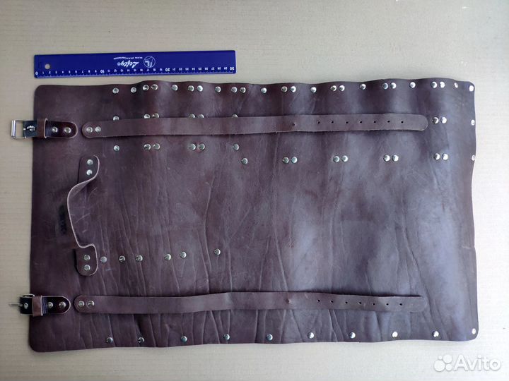 Сумка скатка кожаная поварская скрутка для ножей