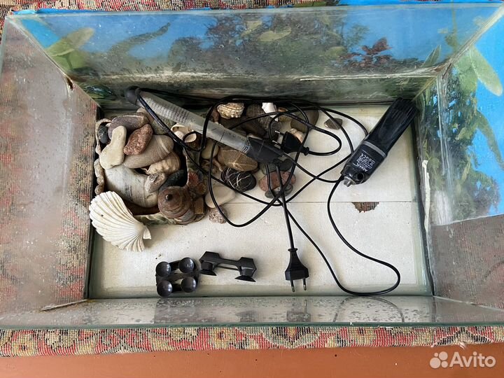 Аквариум 50 литров с фильтром и нагревателем