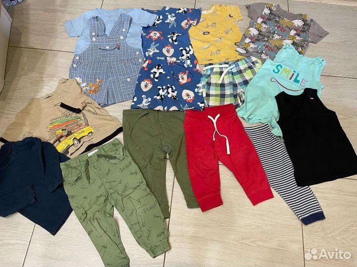 Вещи пакетом на мальчика 80 86 92