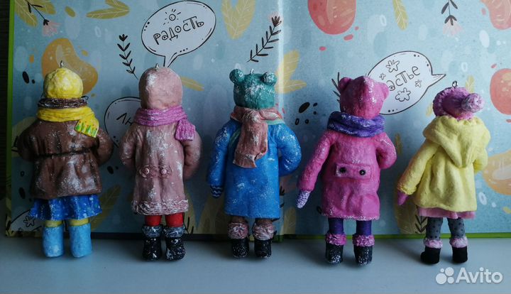 Ватные елочные игрушки