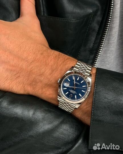 Часы rolex datejust 41mm синие