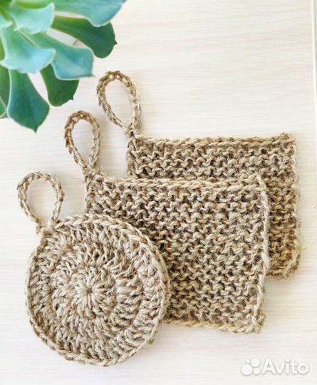 Эко-губка из джута