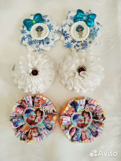 Бантики для волос набором