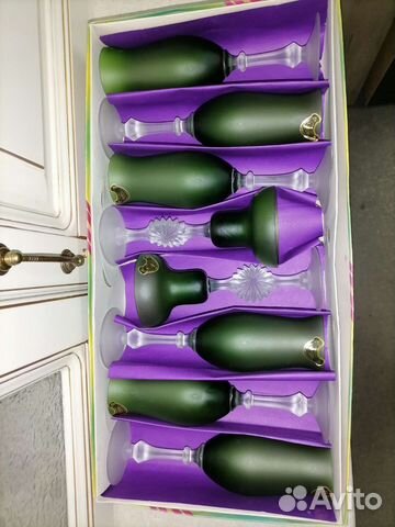 Набор фужеры и подсвечники Гусь хрустальный