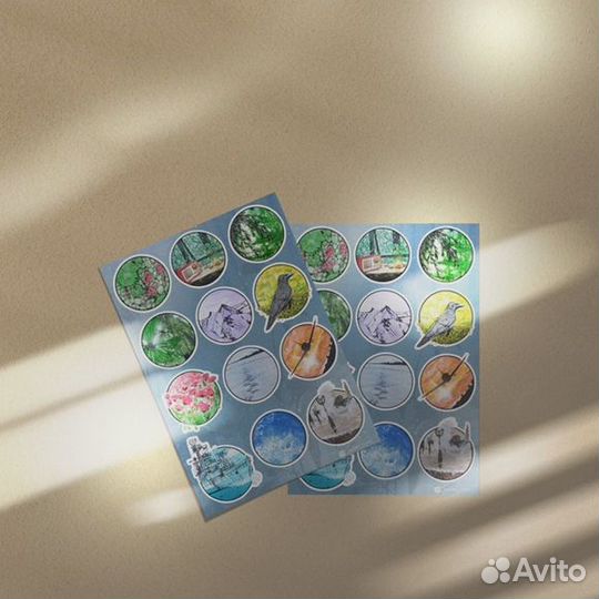 Авторские наклейки стикеры 