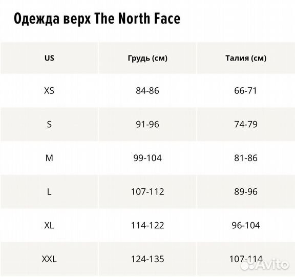 The north face пуховик