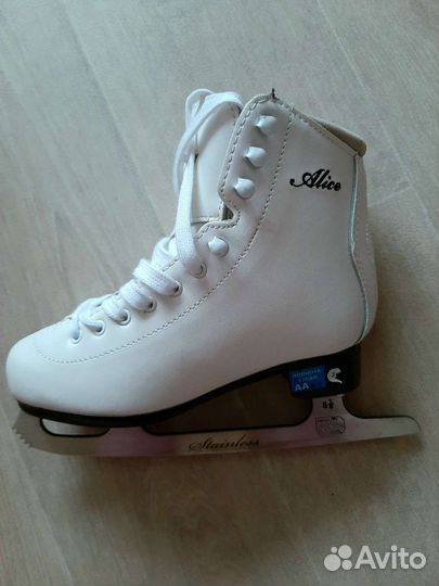 Коньки фигурные детские 33размер кож Alice Nordwey
