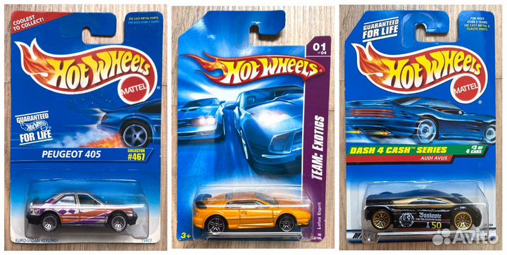 Hot Wheels Peugeot, Lotus, Audi (редкие) 1:64