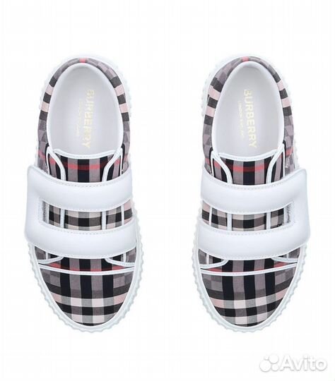 Burberry кеды детские оригинал серые в клетку