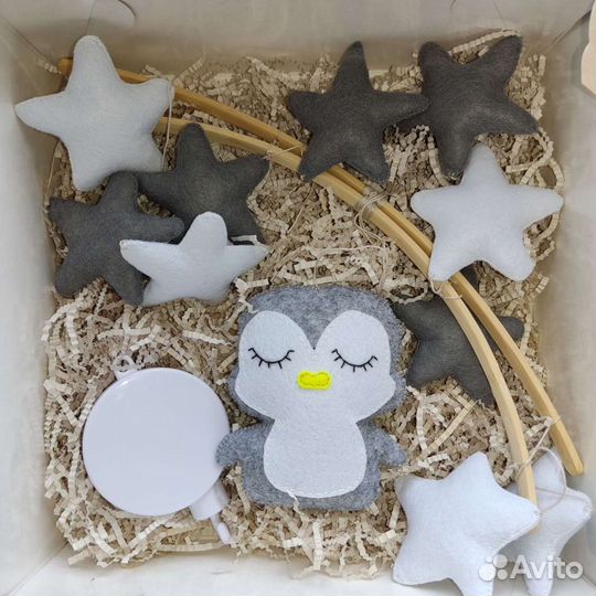 Новый мобиль в кроватку из фетра, ручная работа