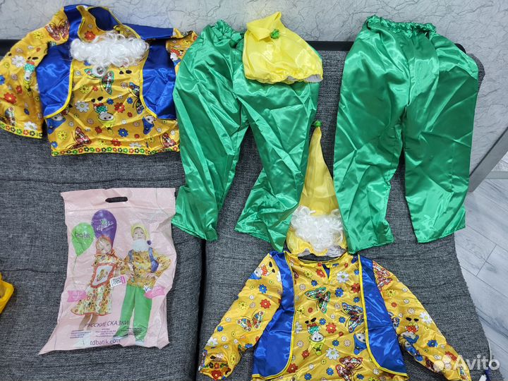 Новогодний костюм гнома для мальчика р-р 116 122