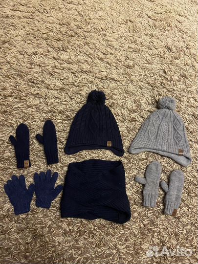 Набор шапка, шарф, варежки