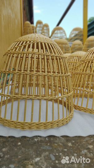 Люстры плетеные потолочные абажуры