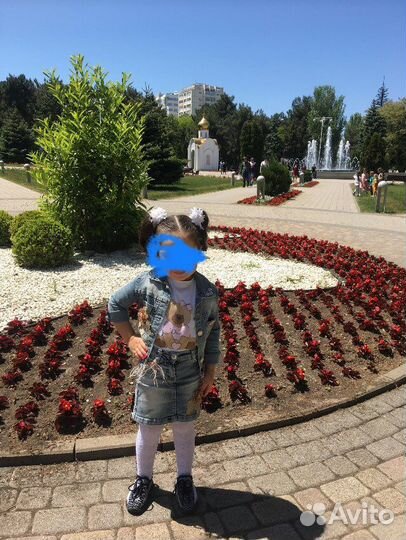 Джинсовый костюм для девочки