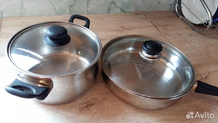 Сковорода Кастрюля 3л Happy Lady нержавейка