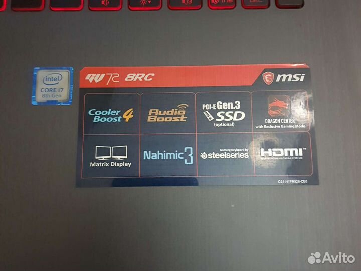 MSI GV72 8RC 040RU i7-8750H/8Gb/1Tb/1050Ti Гаранти