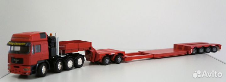 1/50 тягач MAN трал прицеп Nooteboom низкорамник