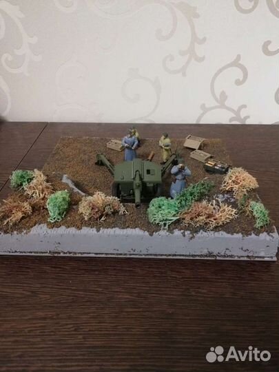 Пушка гаубица с расчетом