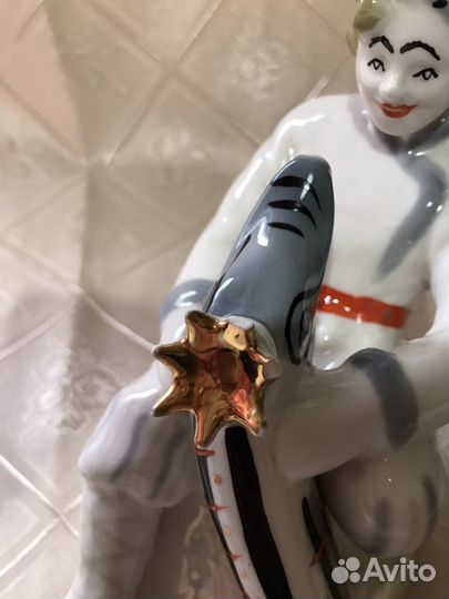 Статуэтка емеля со щукой СССР