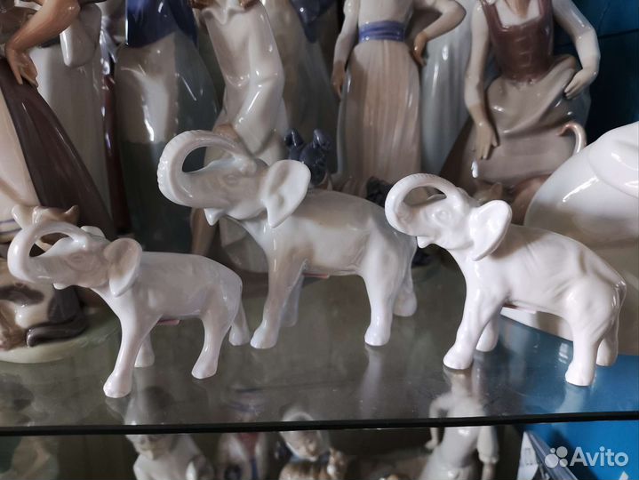 Статуэтки слонов Royal dux, с клеймом производител