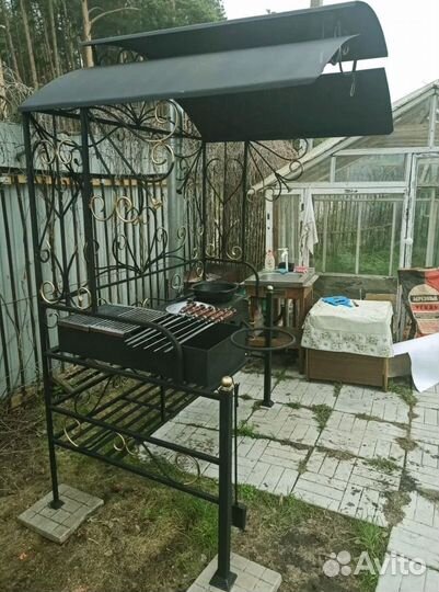 Мангал с крышей