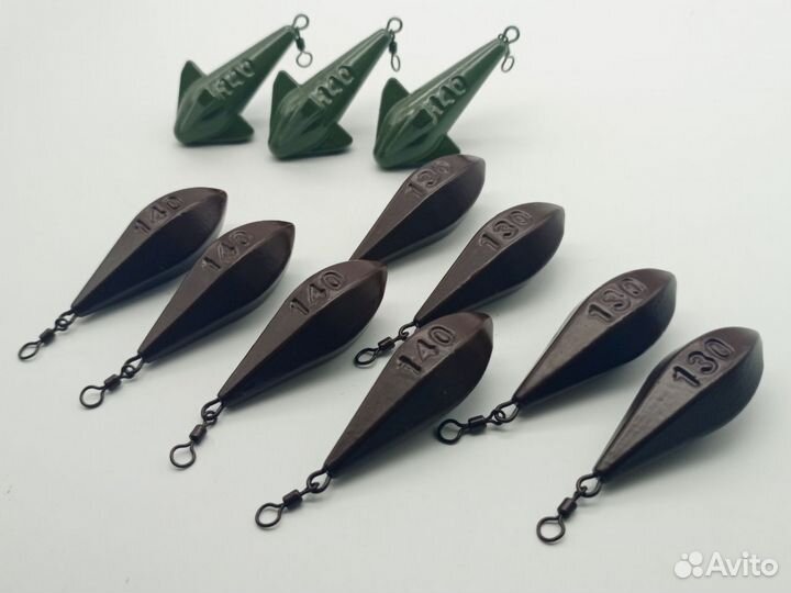 Грузила для ловли на сома, карповые крашеные