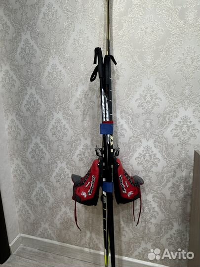 Лыжи беговые детские 170 с ботинками 35