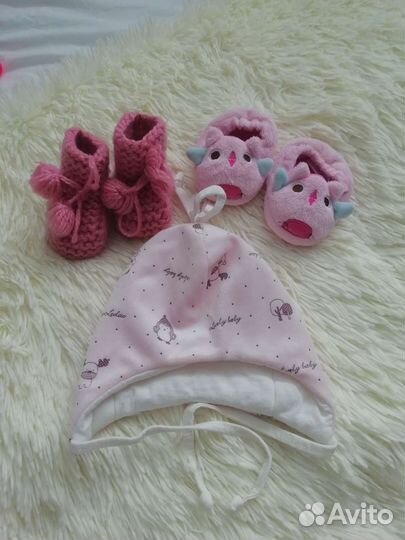 Шапочка для новорожденной деми