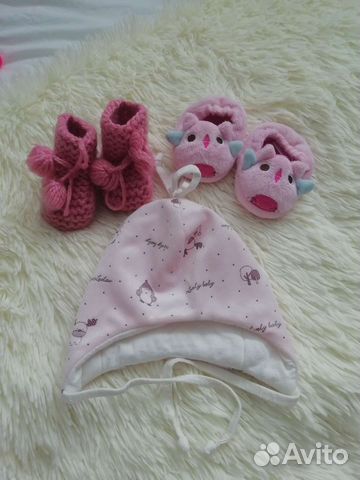 Шапочка для новорожденной деми