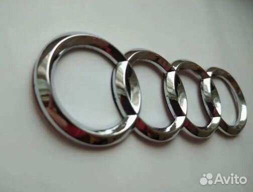 Эмблема значок audi 180х58мм хром