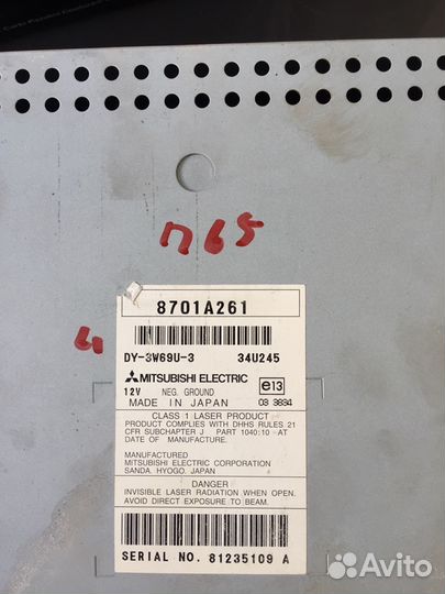 Штатная магнитола митсубиши