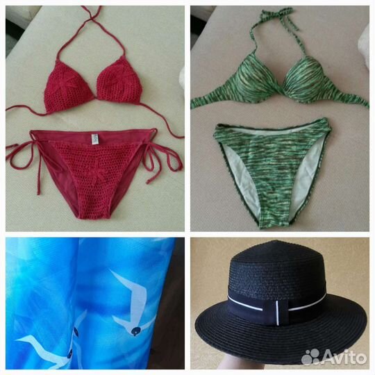 Купальники женские,парео,шляпа