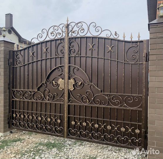 Кованые ворота с установкой