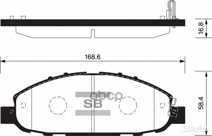 SP1447 колодки дисковые передние Nissan Urvan