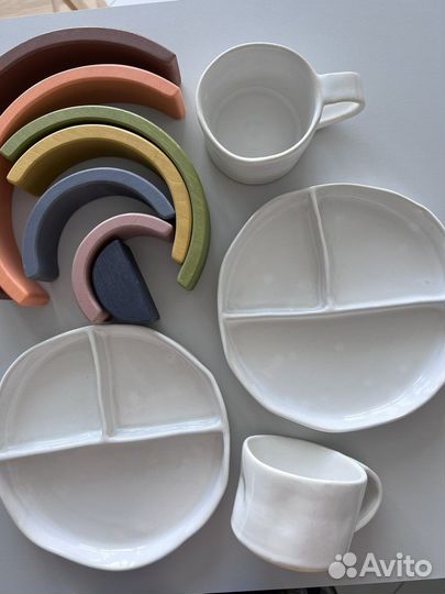 Набор детской посуды керамический
