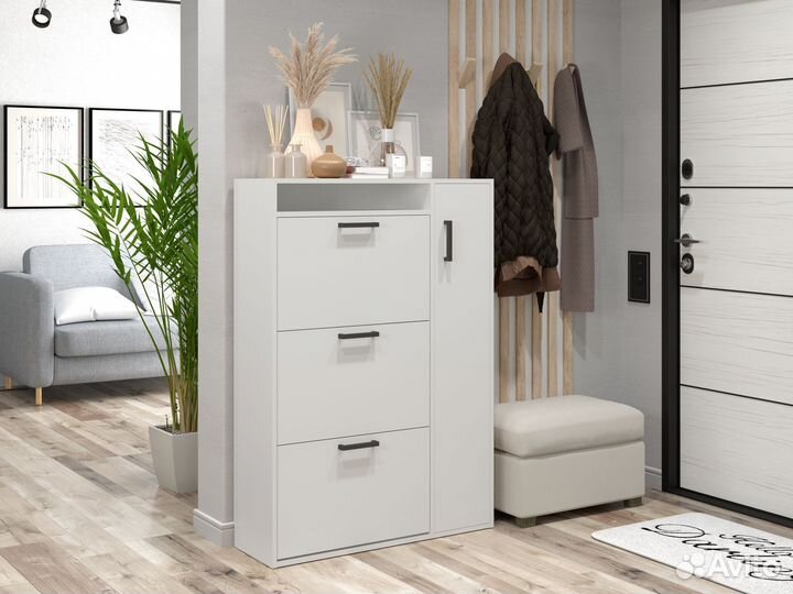 Обувница закрытая белая