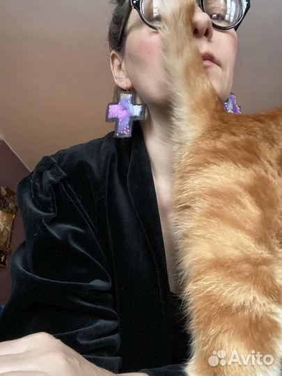 Серьги текстиль