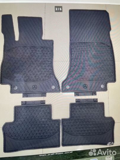 Комплект ковриков резиновые Мерседес Е, AMG-GT